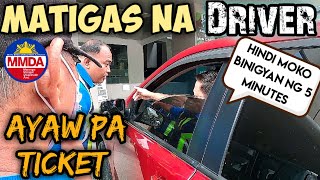 Driver ng kotseng pula nakipagmatigasan ayaw pa ticket  TSFO MMDA  Metro Manila Update [upl. by Demmy]