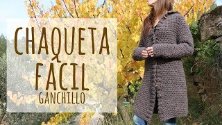 Tutorial Chaqueta o Abrigo Fácil y Rápido Ganchillo  Crochet [upl. by Tabb]