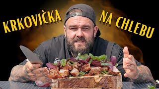 KRKOVIČKA NA CHLEBU Jednoduchý a rychlý recept který máte razdva hotový [upl. by Fremont]