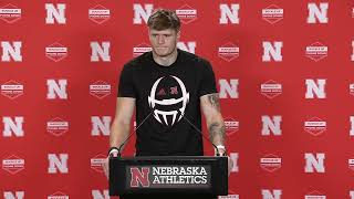 Nebraska TE Thomas Fidone spring game press conference [upl. by Anegal123]