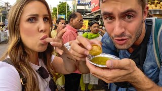 FIRST TIME Trying Pani Puri India’s most popular street food 🇮🇳 [upl. by Eppie83]