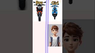 boys scooter vs girl scooter🤣😂 shorts​ trending shortsviral [upl. by Barth181]