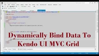 Server Side Pagination in Kendo UI MVC Grid Dynamically Bind Data To Kendo UI MVC Grid [upl. by Leasia]