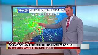 WBTW News 13WFXB FOX TV Tornado Warning Coverage September 27 2024 [upl. by Garcon539]