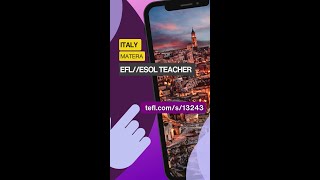 EFLESOL Teacher native speaker level needed in the South of Italy [upl. by Englis714]