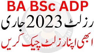 BA BSc Result 2023  ADP Result 2023 [upl. by Boylston]