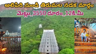 Alipiri mettu to thirumala by walking 2024steps 3550 distance 12km Eshithaworld123 [upl. by Zoi]