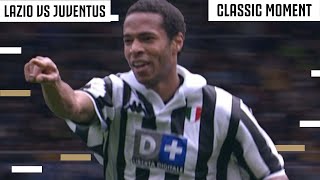 Thierry Henry Scores a Rare Retro Juventus Double 🔥  LazioJuventus Classic Moment [upl. by Whipple]