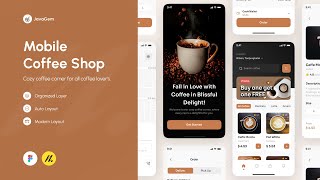 Design a Coffee Shop App in Figma  UI Speed Design  Week  08 [upl. by Hgielsa]