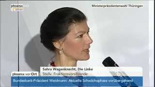 Wahl in Thüringen Wagenknecht und Bergner im Interview am 04122014 [upl. by Odilo]