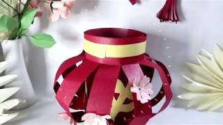 Diy chinese new year decorations  Cara membuat hiasan dekorasi imlek  Paper LanternLampion kertas [upl. by Vivie147]