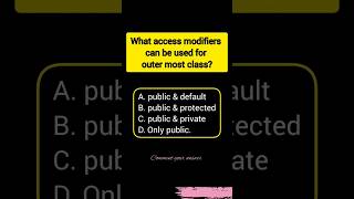 Access modifiers with class in java [upl. by Notsla]