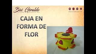 COMO HACER UNA CAJA EN FORMA DE FLORMANUALIDADES EN FOM [upl. by Glynnis]