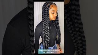 Jumbo Sized Cornrow Braids for Ladies Ideas  Big Braids shorts braids jumbobraids [upl. by Ikaz]