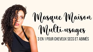 MASQUE MAISON POUR CHEVEUX SECS ABIMÉS ET EN MANQUE DHYDRATATION 💦 [upl. by Anyl292]