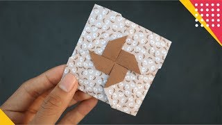 CARA MEMBUAT AMPLOP ORIGAMI ADA ORNAMEN BALING BALINGNYA UNIK BANGET  how to fold envelope paper [upl. by Ammamaria]