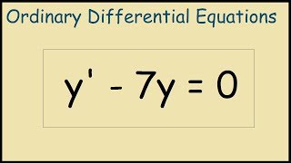 y  7y  0 Ordinary Differential Equations find the General Solution [upl. by Eiclehc548]