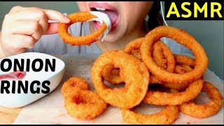 No Talking ASMR Crunchy Fried Onion Rings 먹방 Eating Sounds suellASMR [upl. by Hailat36]