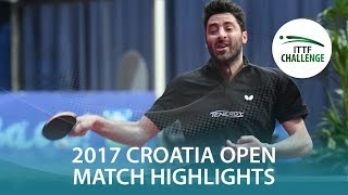 2017 Croatia Open Highlights Gionis Panagiotis vs Jonathan Groth 12 [upl. by Anayt]