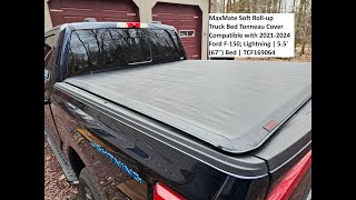 MaxMate Soft Rollup Truck Bed Tonneau Cover 20212024 Ford F150 Lightning 55 67quot Bed [upl. by Filomena]