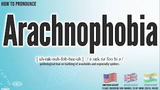 Arachnophobia Pronunciation  How to Pronounce say Arachnophobia CORRECTLY  Medical Meaning [upl. by Saisoj732]