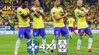 TODOS OS GOLS DO BRASIL VS COREIA DO SUL  OITAVAS DE FINAL DA COPA DO MUNDO 2022 4K FULL HD [upl. by Thierry]