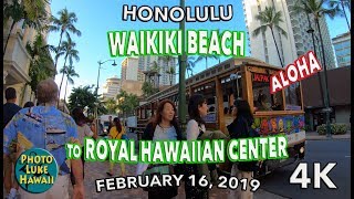 Waikiki Beach to Royal Hawaiian Center 2162019 [upl. by Mamie288]