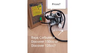 Carburetor Bajaj Discover150cc Or Discover125cc New Model  Bajaj Genuine Carburetor  Rate Prices [upl. by Essej614]