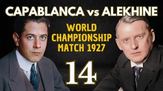 Alekhine vs Capablanca  World Championship Match 1927  Round 14 [upl. by Kabab700]