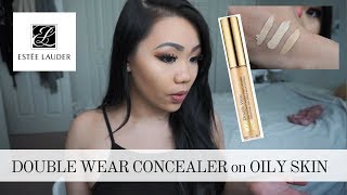 Trying the Estee Lauder Double Wear Concealer [upl. by Nimar]