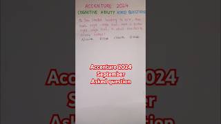 Accenture assessment test 2024 directions ytsubscribers accenture cognitivetestplacementfeed [upl. by Buerger]