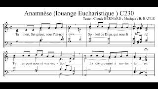 Anamnèse Louange Eucharistique C230 [upl. by Htebharas]