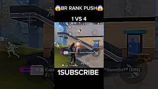 UNBELIEVABLE💯 BR RANK 1VS 4🔥ek ke baad ek down kar diya 😱😱😱 freefire ✨️montug [upl. by Sophi195]