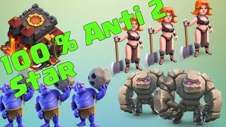 Best Th10 War Base 2017 VS Th11 Troops Anti 2 Star Anti Bowler With Bomb Tower Anti Valkyrie [upl. by Nsaj383]