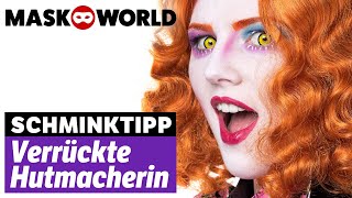 Verrückte Hutmacherin aus Alice im Wunderland Schminktipp  Female Mad Hatter MakeUp Tutorial [upl. by Drusy]