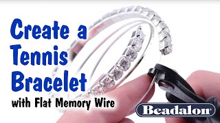 Create A Tennis Bracelet With Flat Memory Wire [upl. by Selmore]