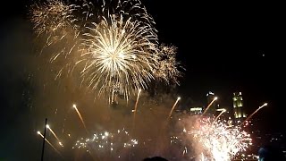 Singapore Fireworks 2015  New Years Eve Fireworks Singapore SG50 [upl. by Cower108]