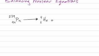 Balancing nuclear equations [upl. by Anaej59]