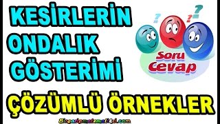 Kesirlerin Ondalık Gösterimi Test Soru Çözümü [upl. by Harobed]