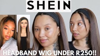 SHEIN HEADBAND WIGS REVIEW Synthetic mixed ombre honey blonde straight wig [upl. by Skelly]