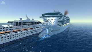 Cruise Ship suffered major damage after colliding  Cruise Ship Handling [upl. by Eelanaj756]