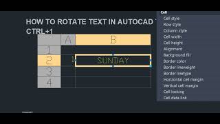 Table text make vertical shortcut in AutoCAD [upl. by Linder]