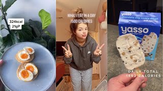 what I eat in a day in a calorie deficit 1500 calories edition  tiktok compilation [upl. by Emmer549]