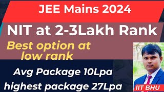 JEE Mains cutoff 2024 Branch you will get at 23 rank Avg placement 10Lpa [upl. by Eninahpets]