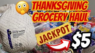 EPIC GROCERY HAUL  ✨THANKSGIVING for LESS✨  5 TURKEY [upl. by Clite]