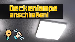 Lampe anschließen So kannst du eine Deckenlampe montieren 2 oder 3 Kabel  Tutorial Deutsch [upl. by Fisa]