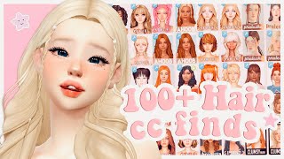 100 Hair CC FINDS┊Los Sims 4 Contenido Personalizado Haul┊Sims 4 Maxis Match hair 🌟 FREE DOWNLOAD [upl. by Odnanreh]