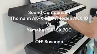 Sound Comparison  Thomann AKX 1100  Medeli AKX 10 Vs Yamaha PSRSX 700  Oh Susanna [upl. by Ashley]