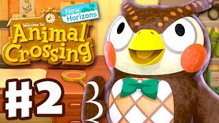 Blathers Arrives 15 Donations  Animal Crossing New Horizons  Gameplay Walkthrough Part 2 [upl. by Pantin]