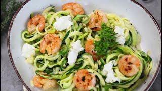 Gesunde Zoodles Zucchininudeln mit Garnele sooo lecker [upl. by Kath89]